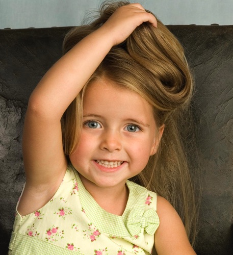 Child with hair up